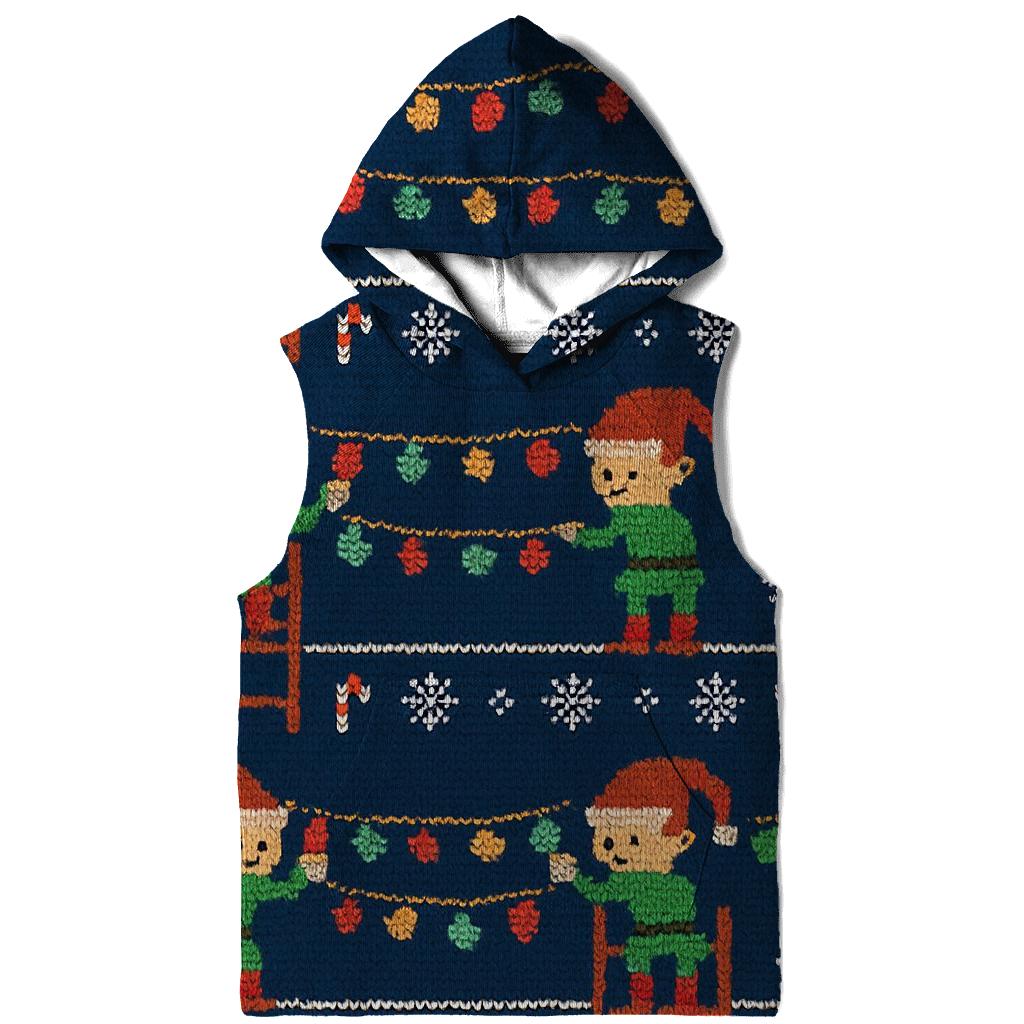 Elves On Ladder Lights Design custom hoodies