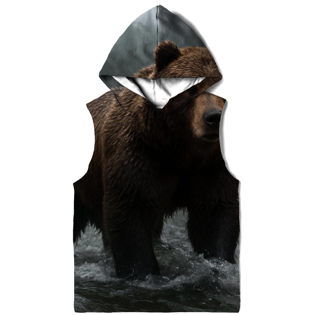 Brown Bear Fishing In Cold Stream hoodie styles