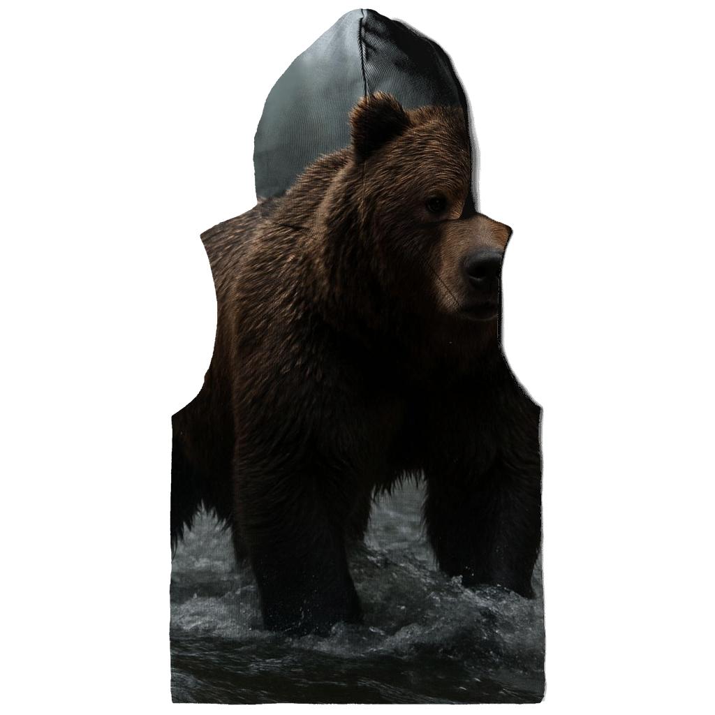 Brown Bear Fishing In Cold Stream hoodie styles