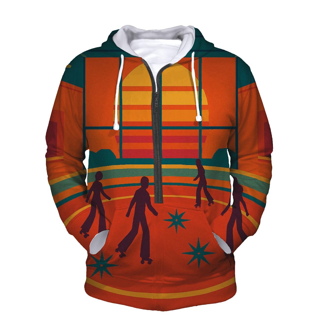 Sunset Roller Rink Dream lightweight hoodies