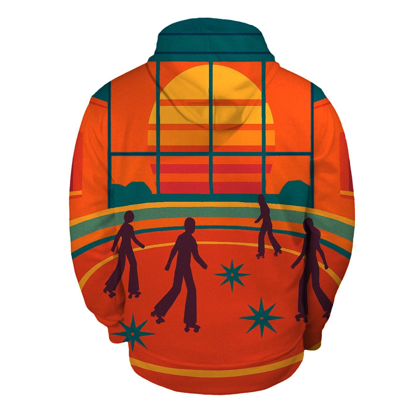 Sunset Roller Rink Dream lightweight hoodies