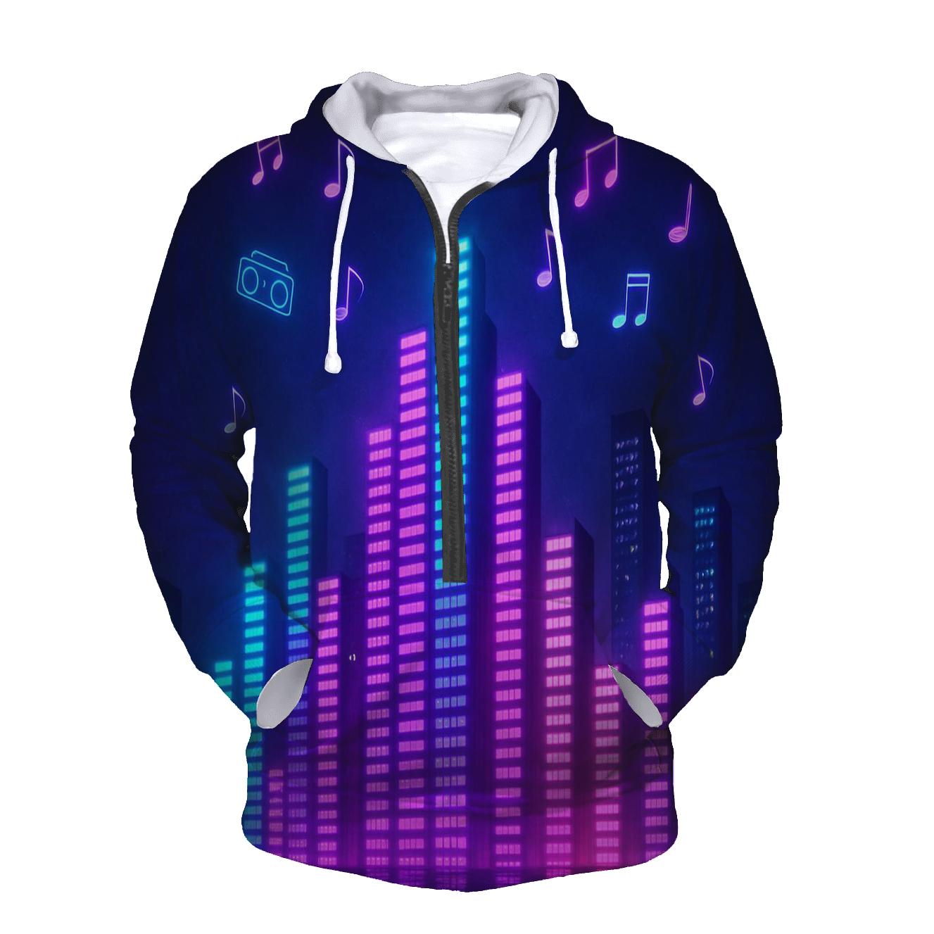 Neon Skyline Soundtrack custom hoodies
