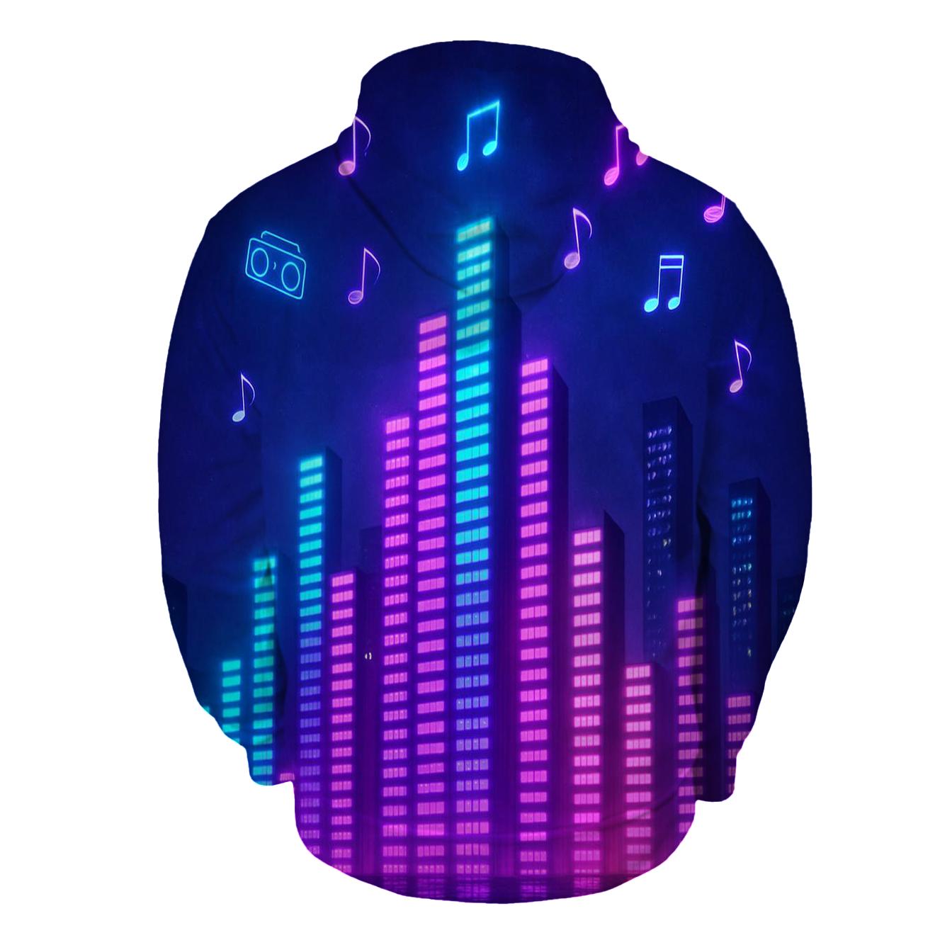 Neon Skyline Soundtrack custom hoodies