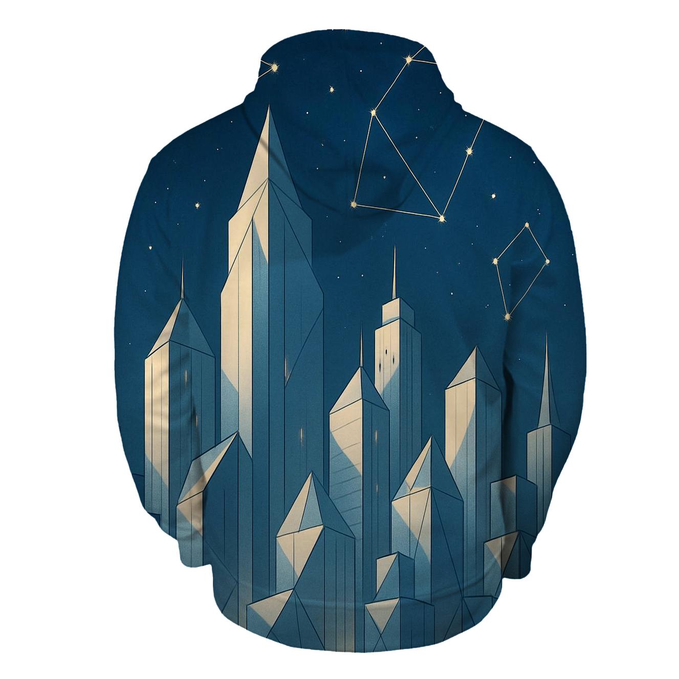 Celestial Origami City custom hoodies