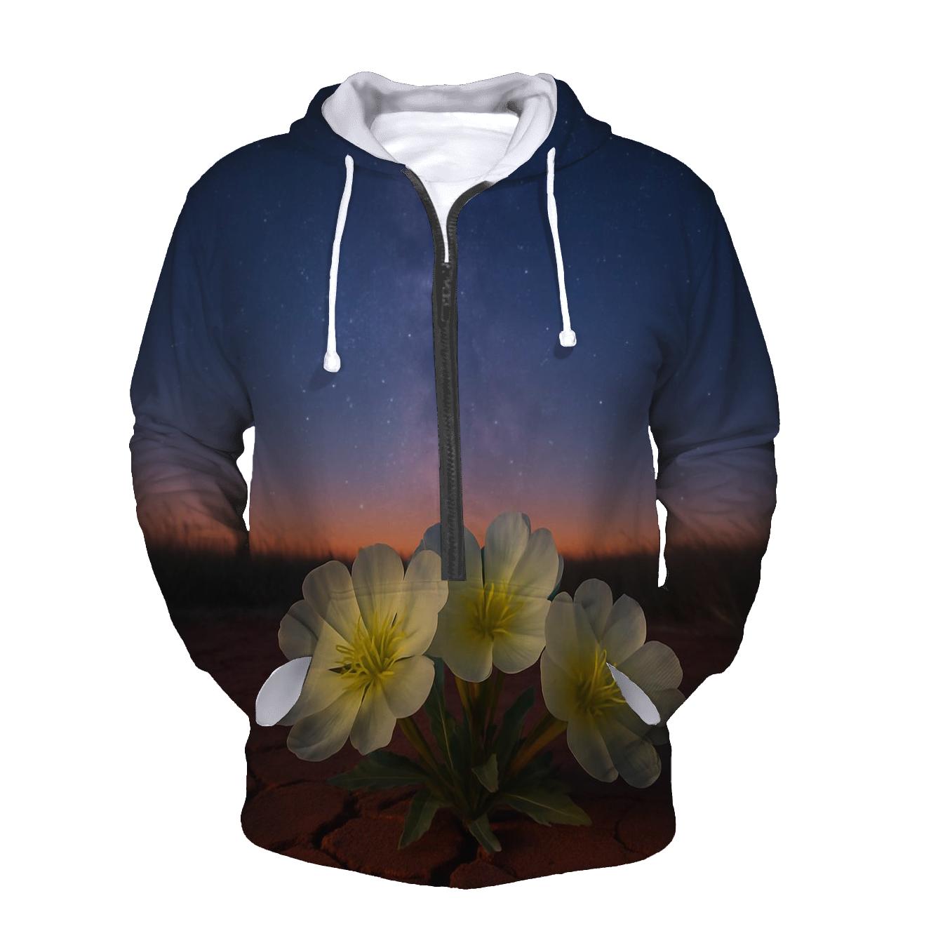 Desert Evening Primrose Under Milky Sky hoodie trends