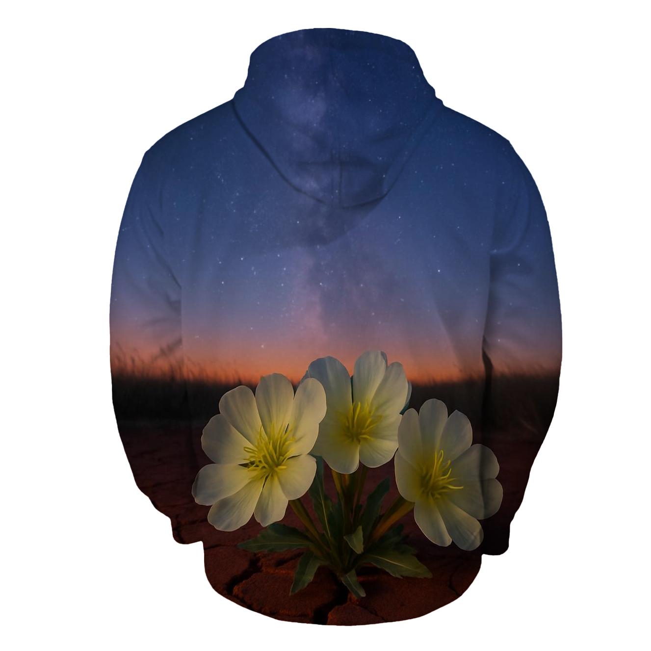 Desert Evening Primrose Under Milky Sky hoodie trends