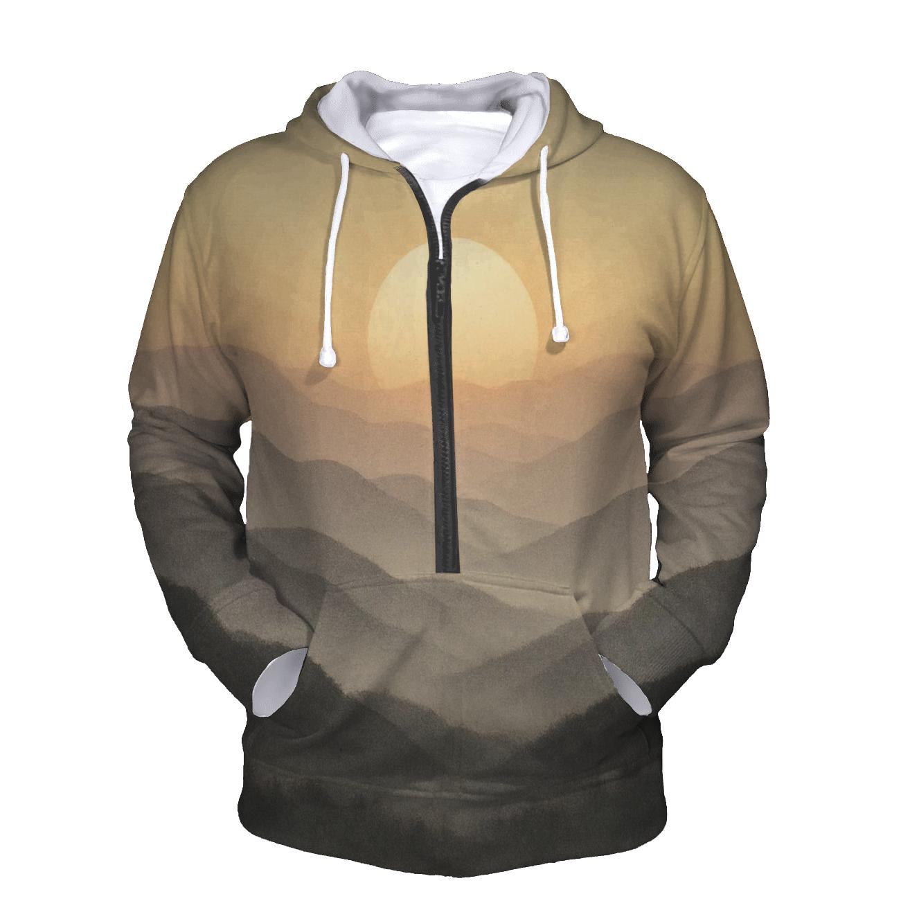 Dawn Over Still Mountains lightweight hoodies