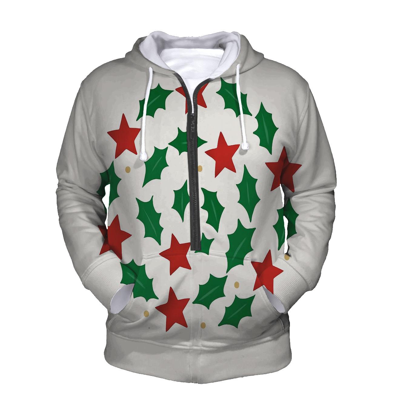 Starlit Holly Spiral lightweight hoodies