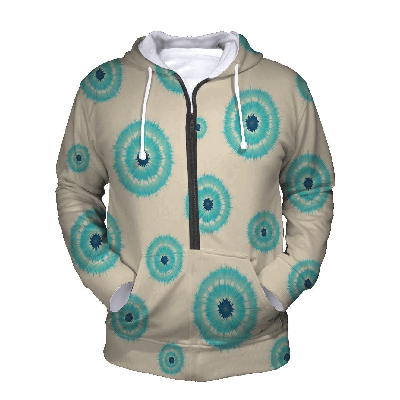 Aqua Navy Kumo Constellations graphic hoodies