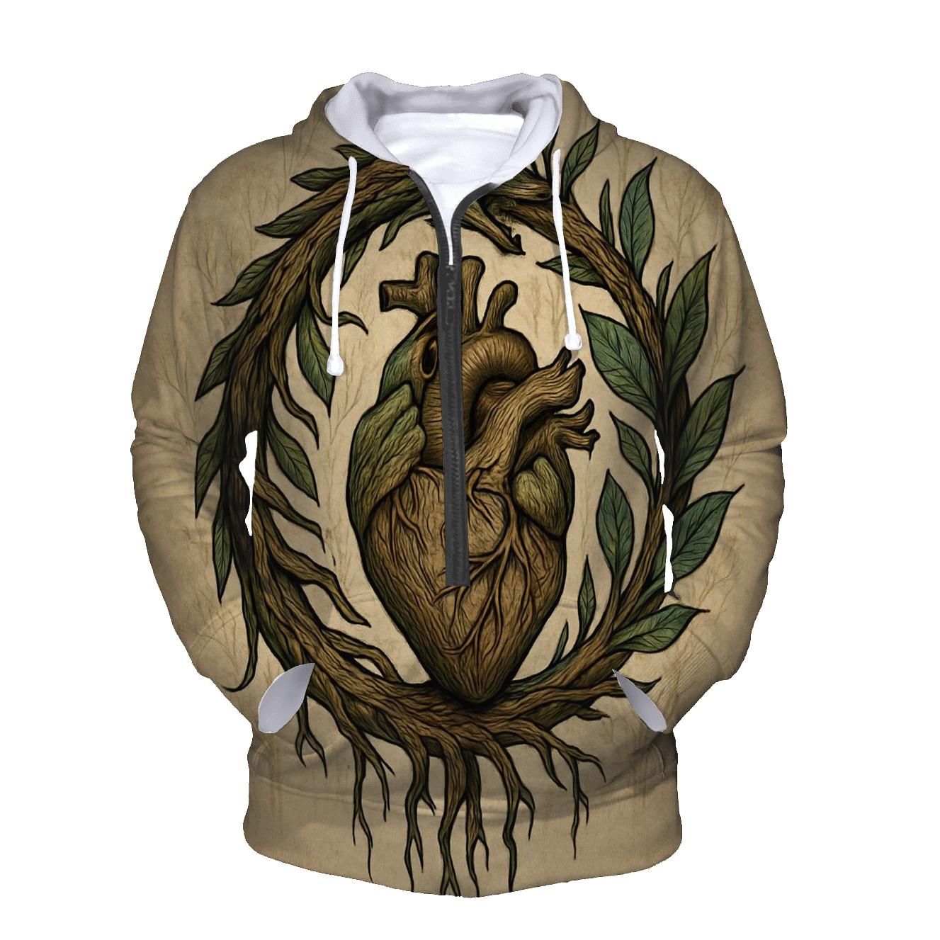 Forest Heart Ouroboros embroidered hoodies