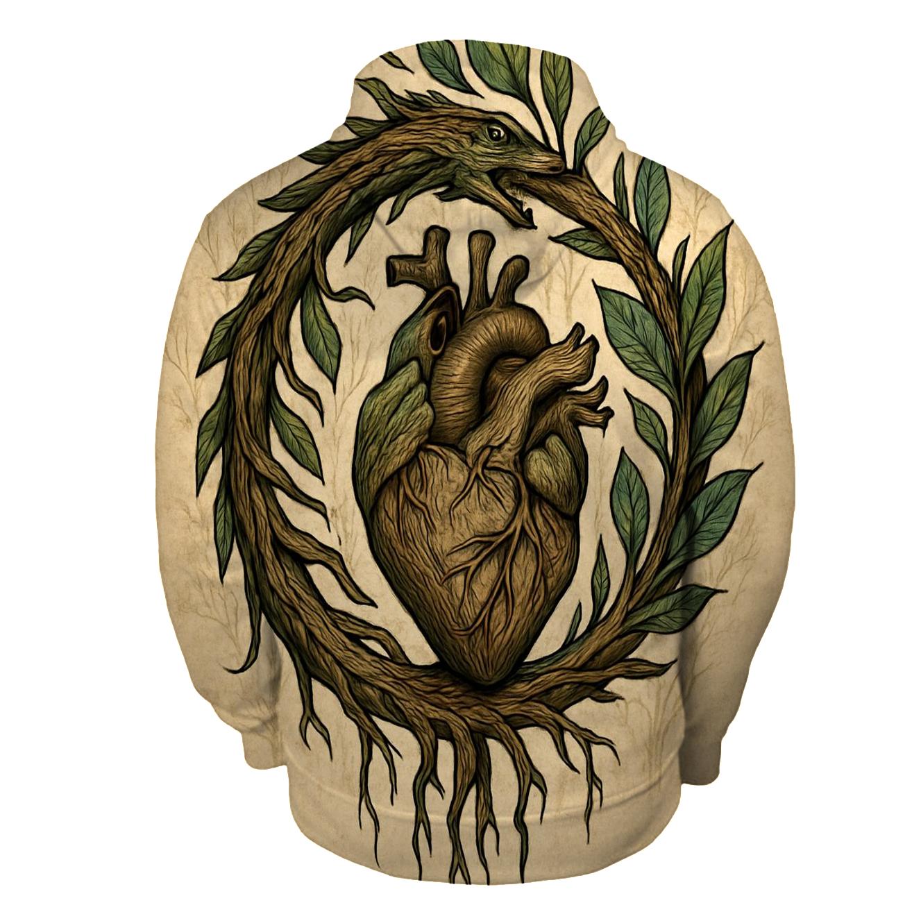 Forest Heart Ouroboros embroidered hoodies