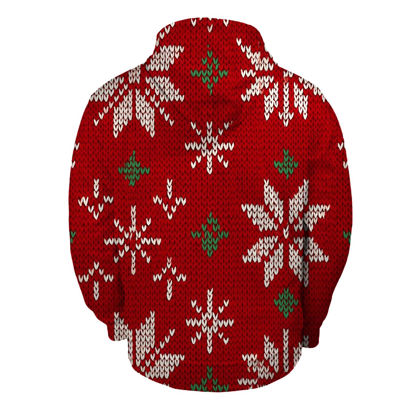 Nordic Star Knit Illusion zip-up hoodies