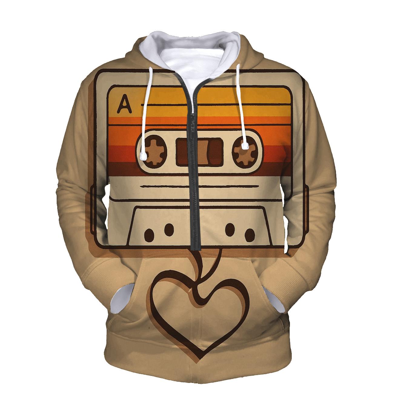 Cassette Tape Mixtape Memories zip-up hoodies