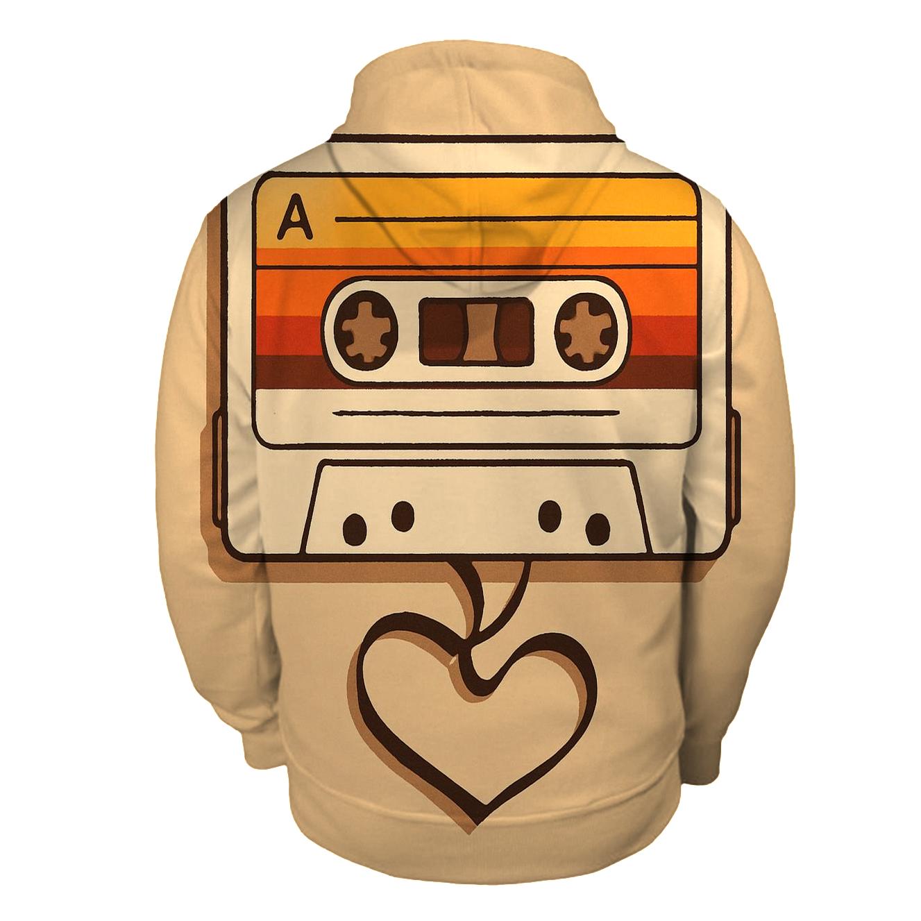 Cassette Tape Mixtape Memories zip-up hoodies