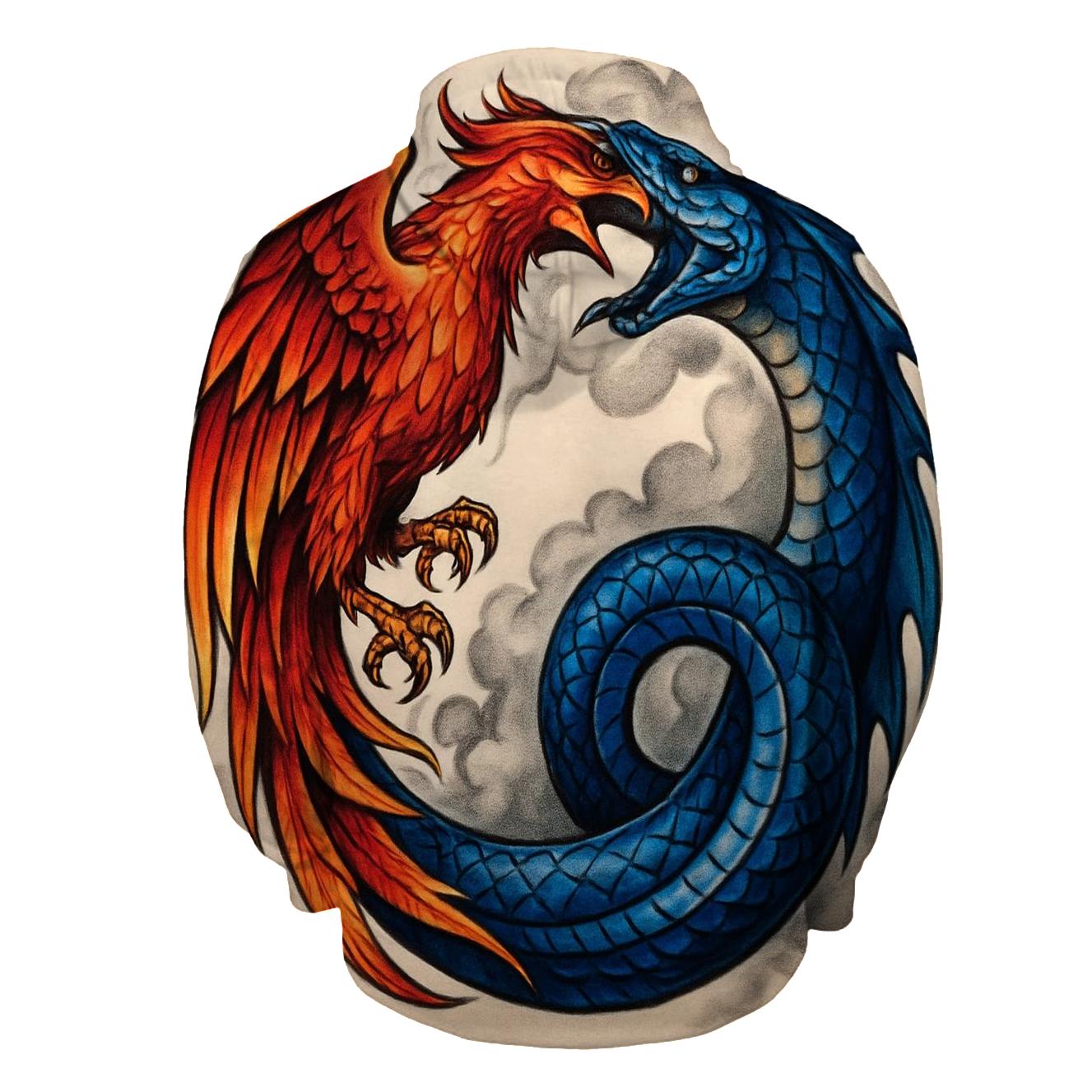 Phoenix Serpent Dual Ouroboros premium hoodies