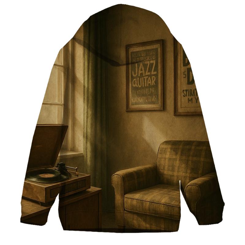 Rustic Vinyl Listening Room designer hoodies
