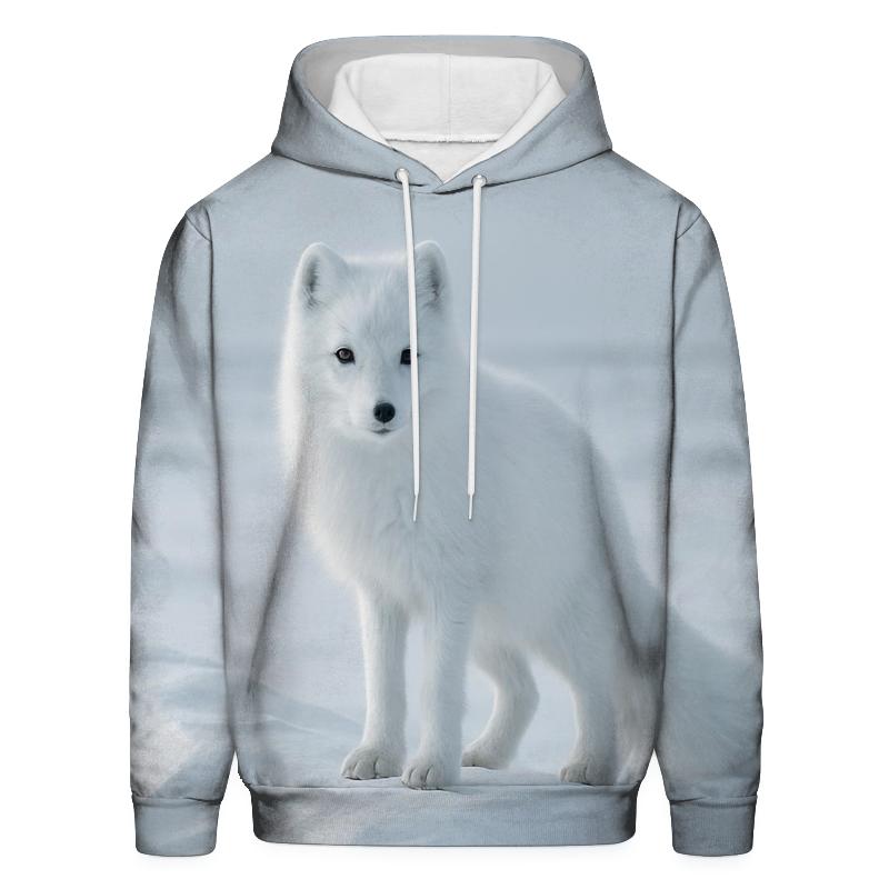Arctic Fox On Wind Carved Snow hoodie designs