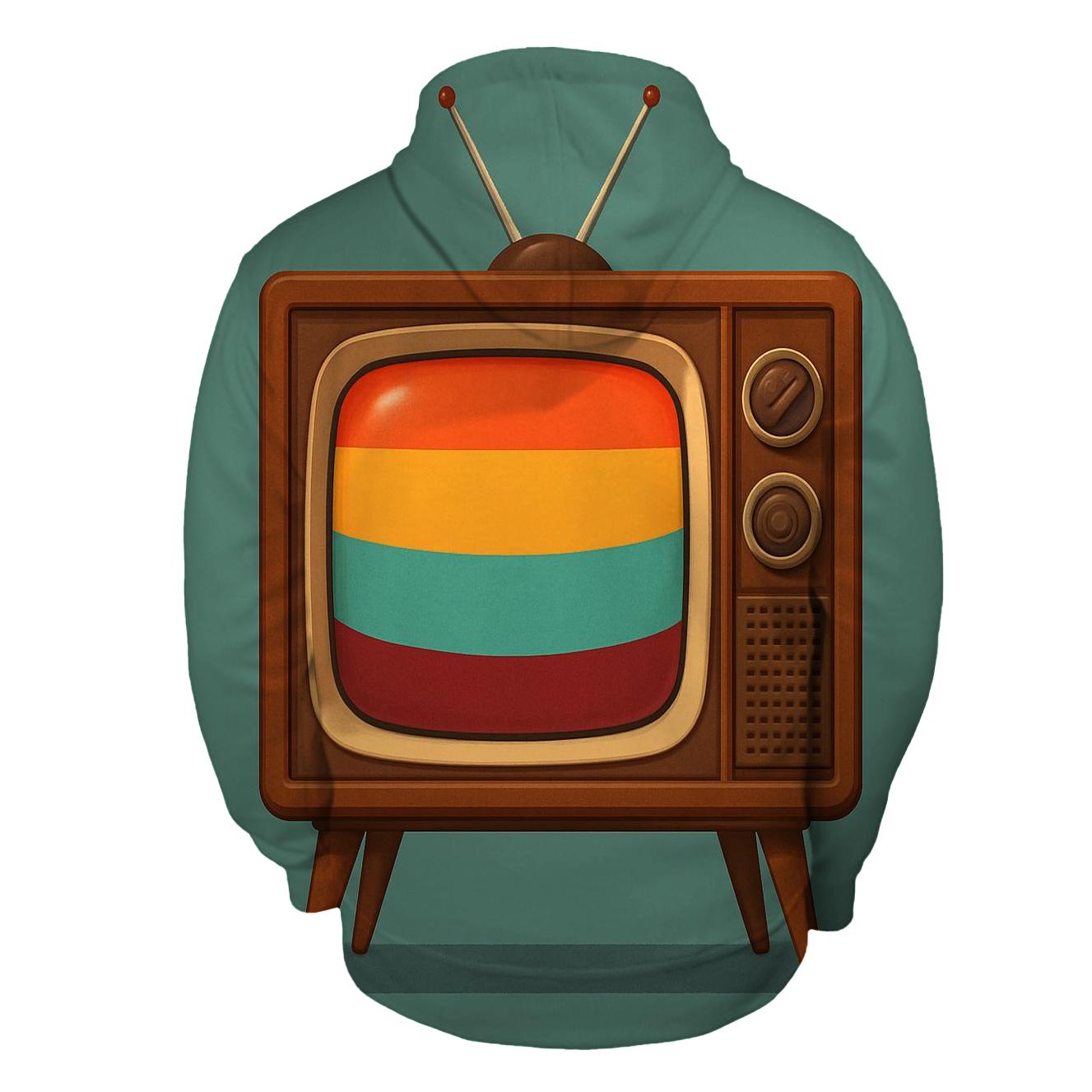 Retro Rainbow Television zip-up hoodies
