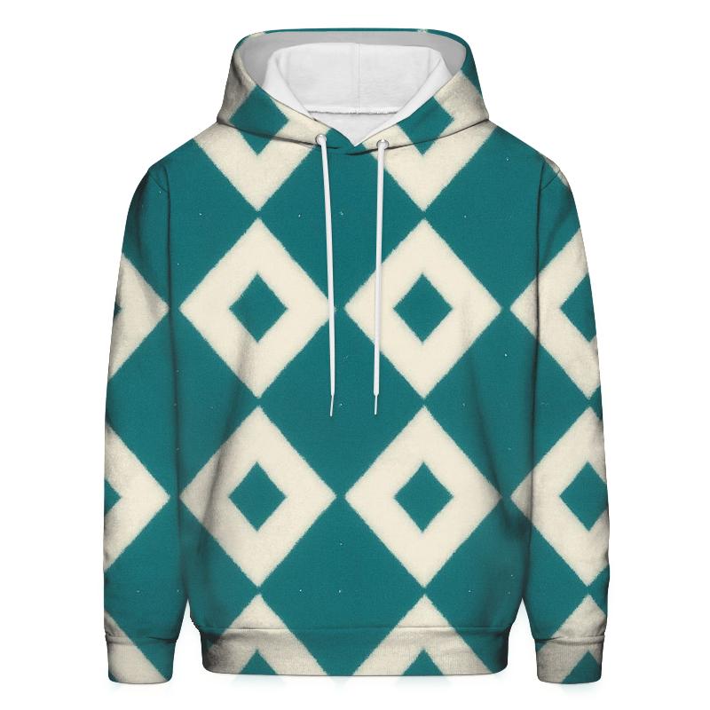 Teal Itajime Lattice Echo premium hoodies
