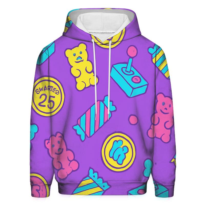 Arcade Candy Pattern hoodies fashion