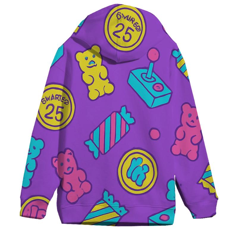 Arcade Candy Pattern hoodies fashion