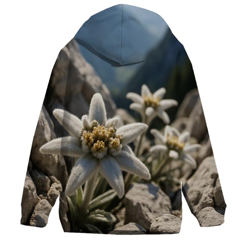 Alpine Edelweiss Among Weathered Limestone graphic hoodies