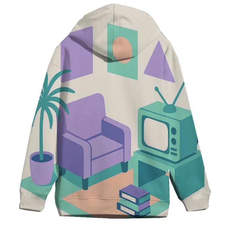 Vaporwave Library Corner premium hoodies