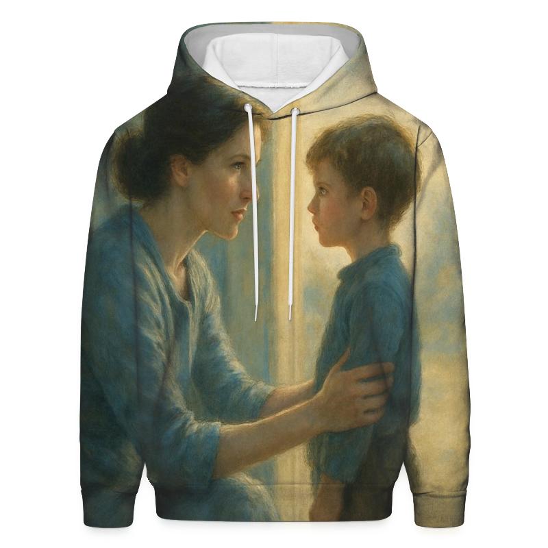 The Silent Promise Held In Her Eyes premium hoodies