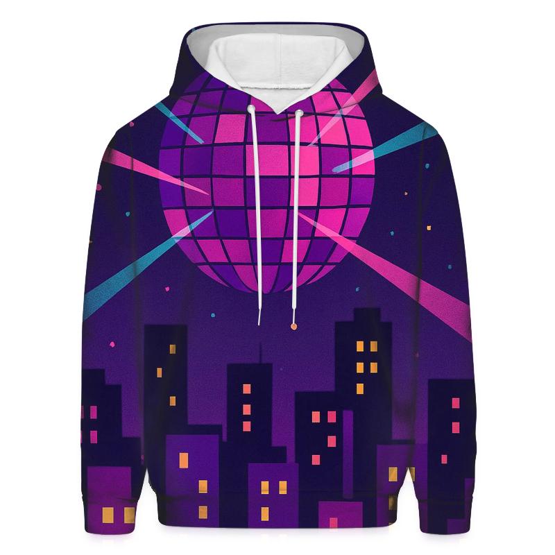 Disco City Skyline premium hoodies