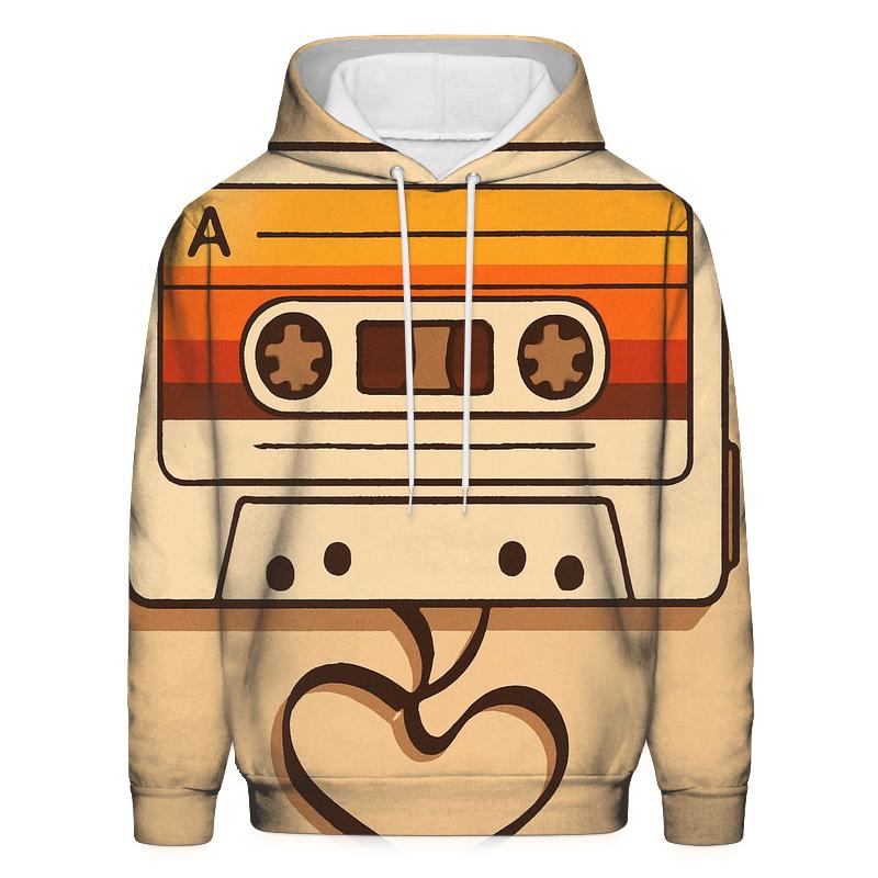 Cassette Tape Mixtape Memories embroidered hoodies