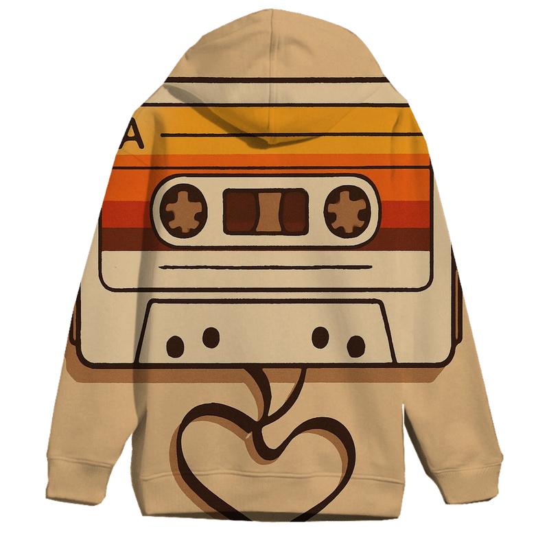 Cassette Tape Mixtape Memories embroidered hoodies