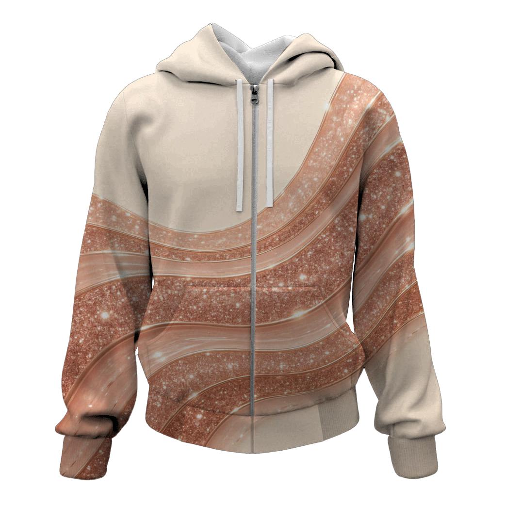 Rose Quartz Glitter Tide hoodies fashion