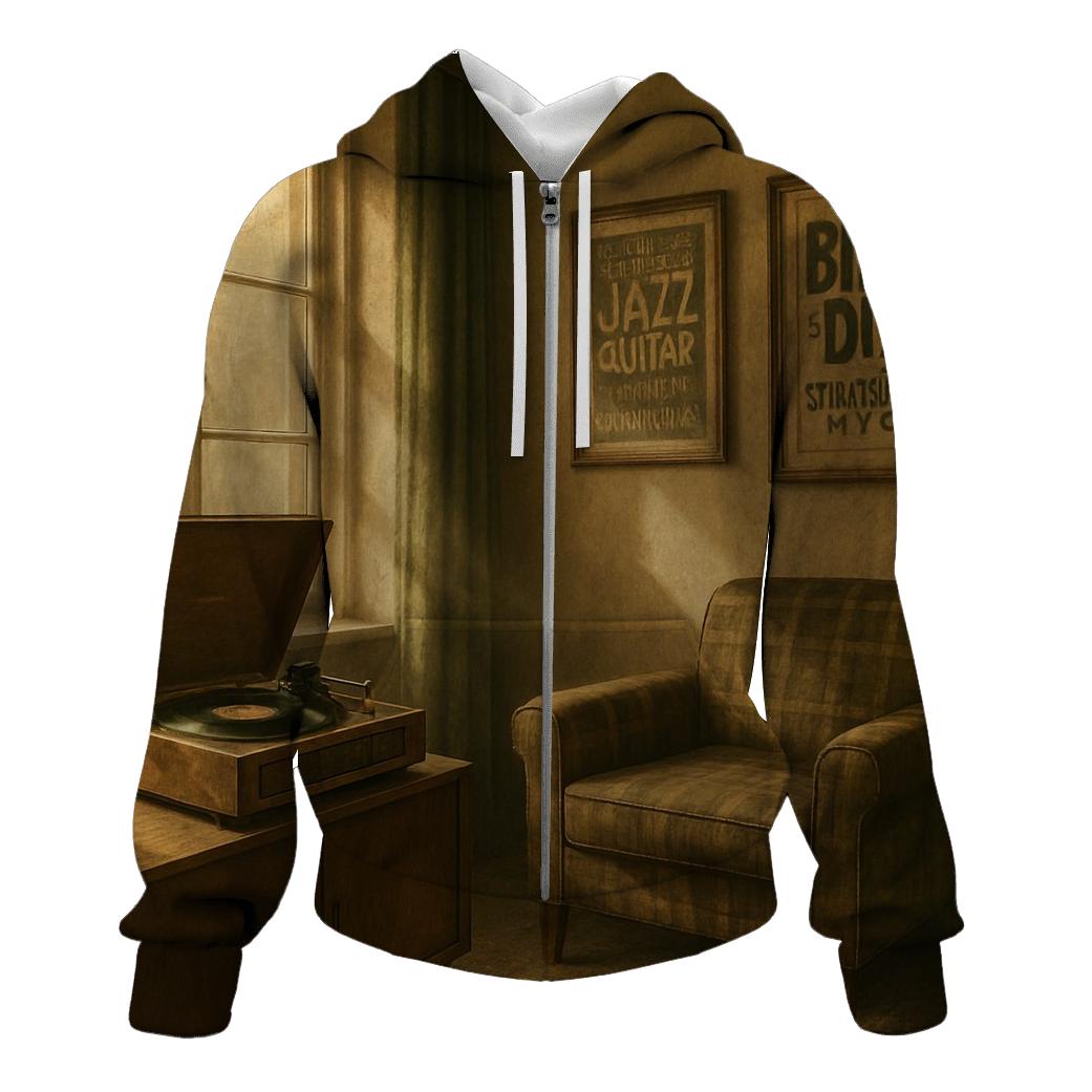 Rustic Vinyl Listening Room hoodie trends