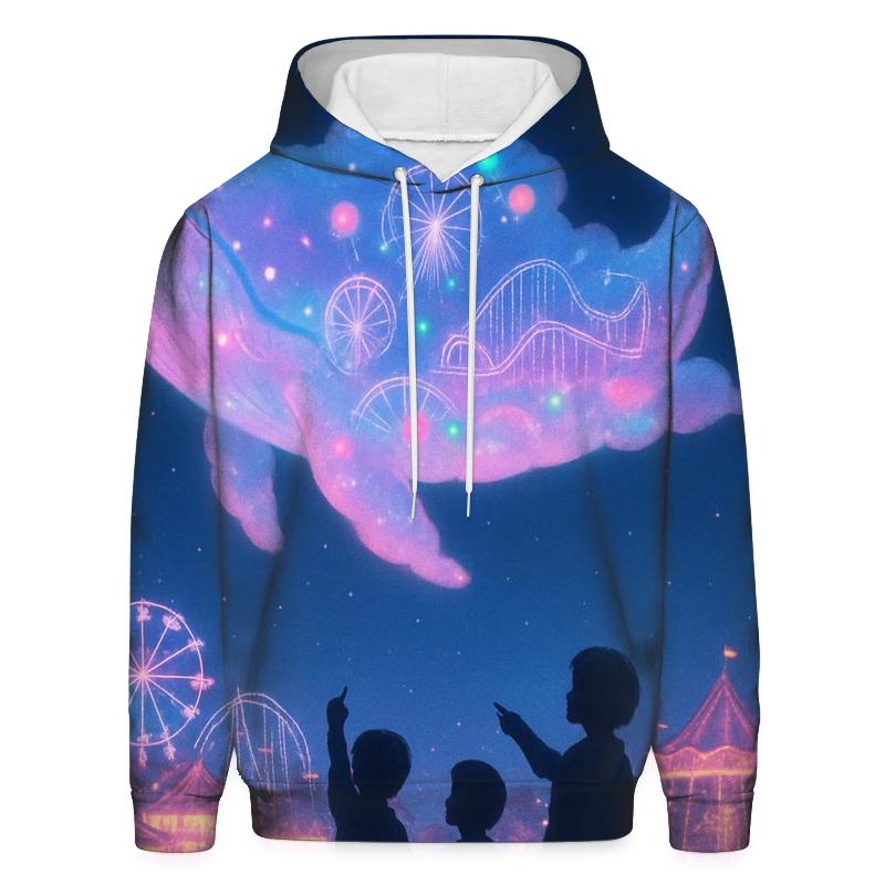 Cosmic Carnival Cloud Whale lightweight hoodies