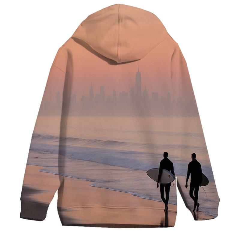 Sunrise Over Skyline From Rockaway Beach premium hoodies