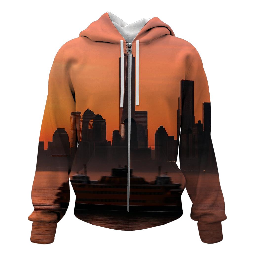 Harbor Dawn Over Lower Manhattan hoodie styles