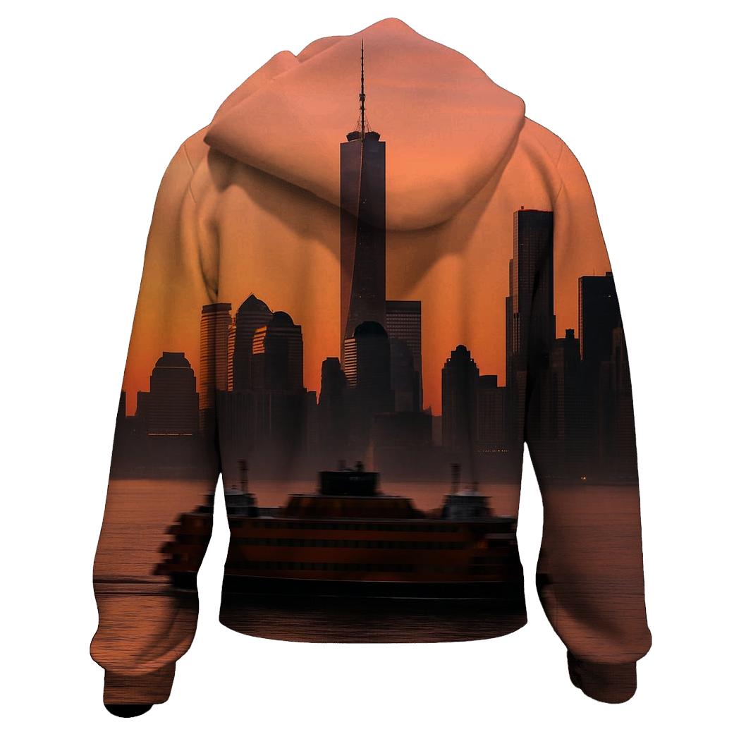 Harbor Dawn Over Lower Manhattan hoodie styles