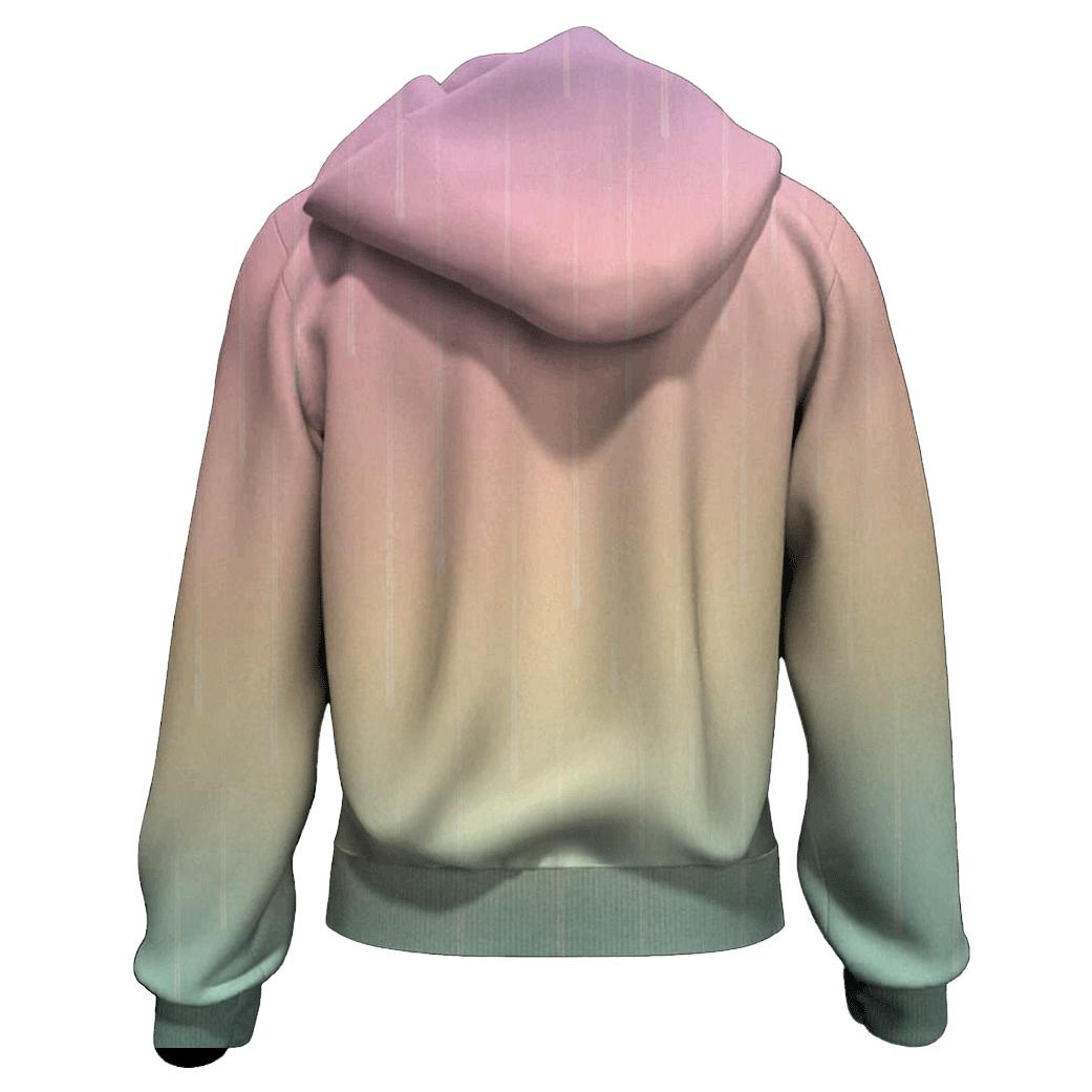 Pastel Rainfall Curtain printed hoodies