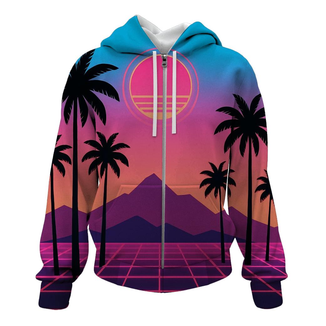 Laser Palm Mirage graphic hoodies