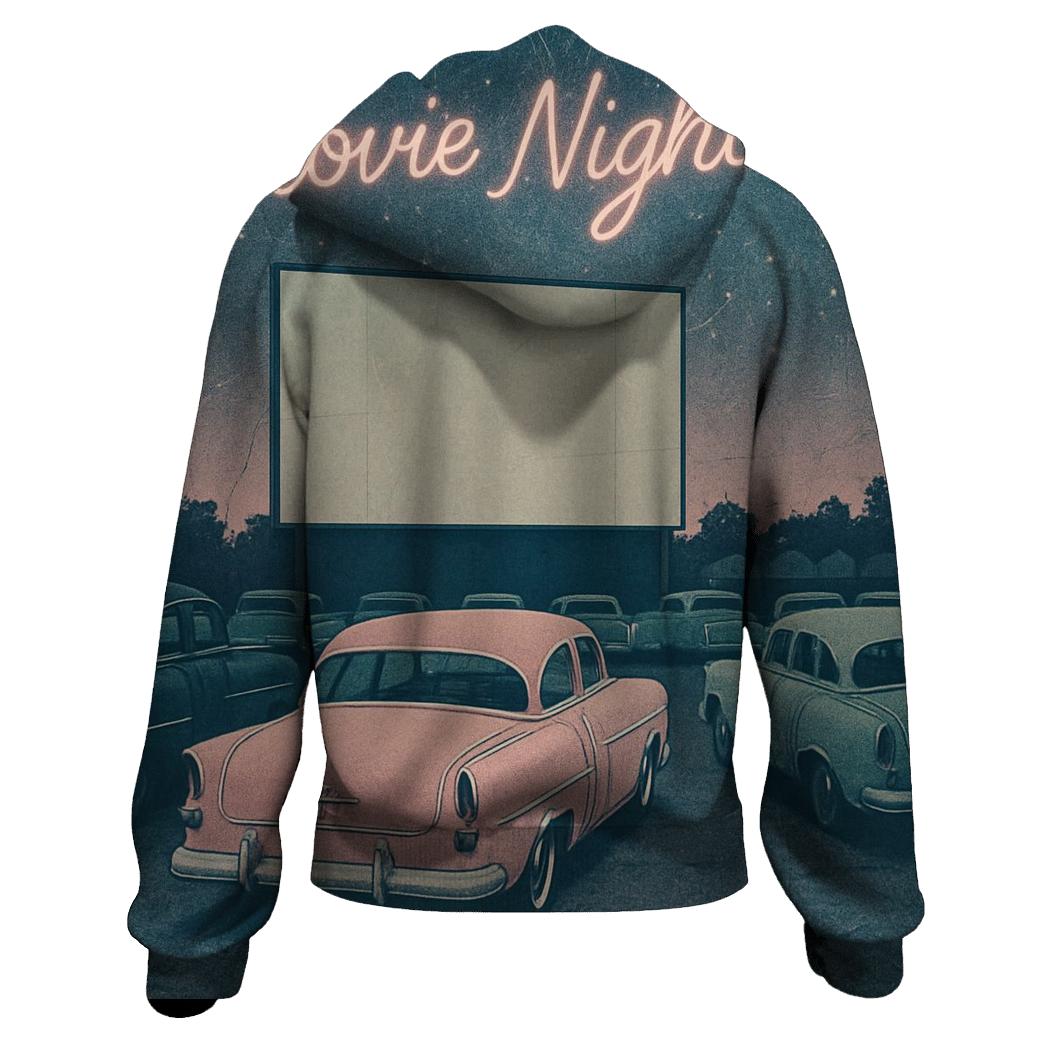 Retro Drive In Movie Night custom hoodies