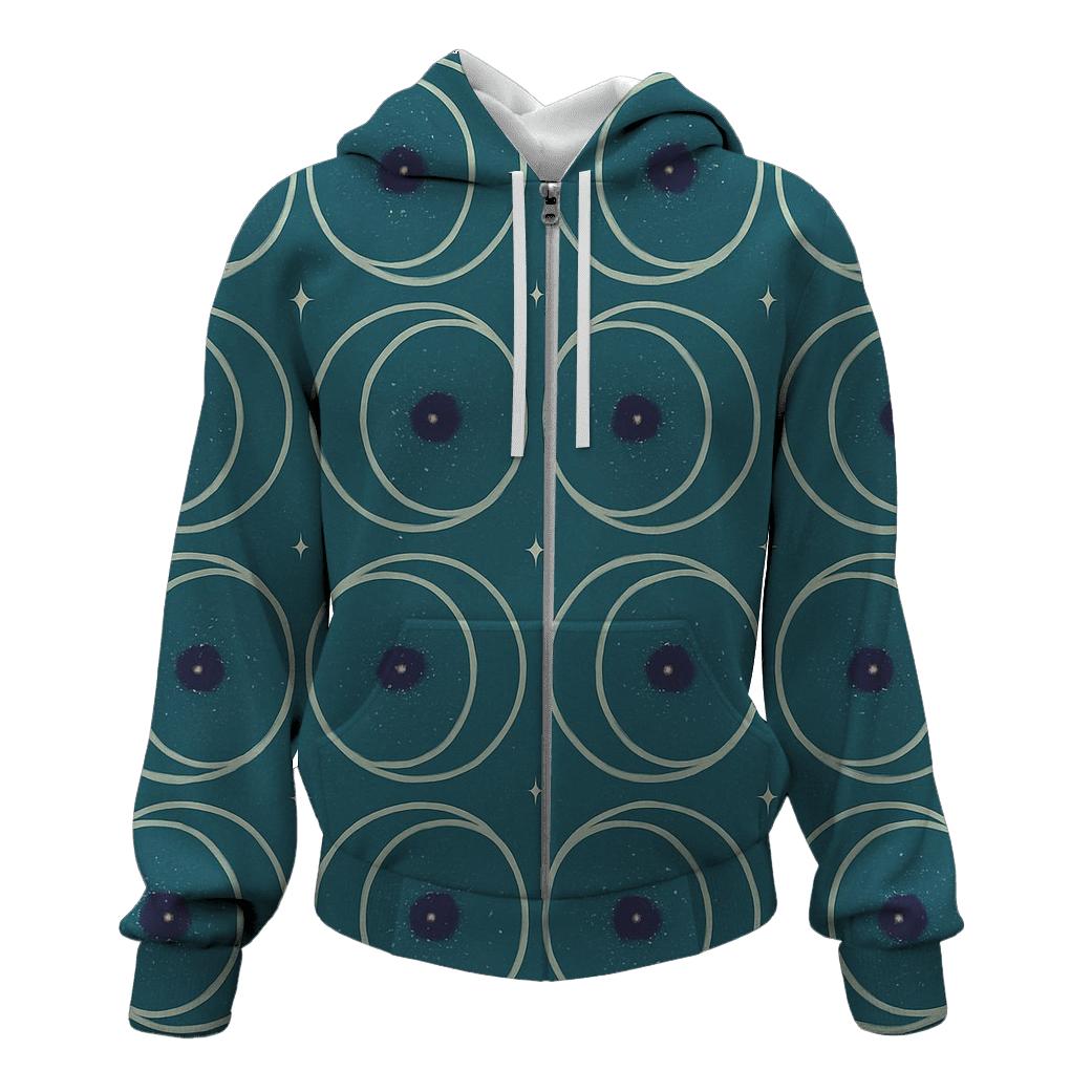 Gravitational Lens Arc Tiling printed hoodies