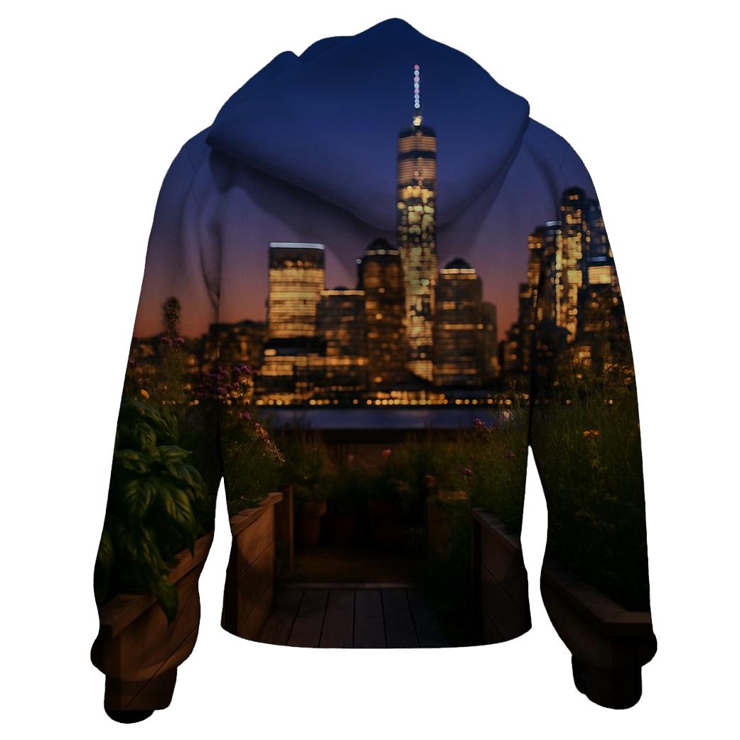 Rooftop Garden Overlooking Downtown hoodie trends