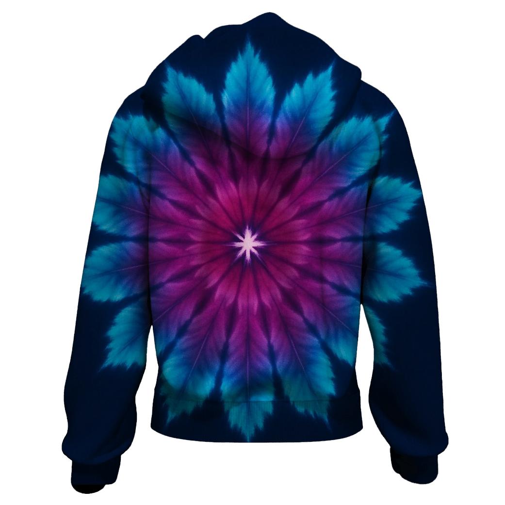 Magenta Cyan Mandala Nova hoodie styles
