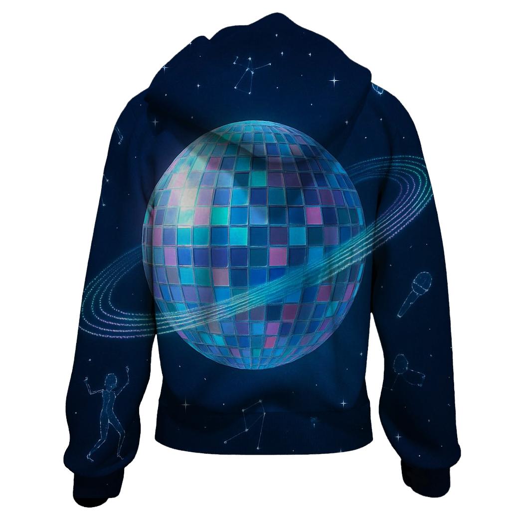 Holographic Disco Planet hoodie designs