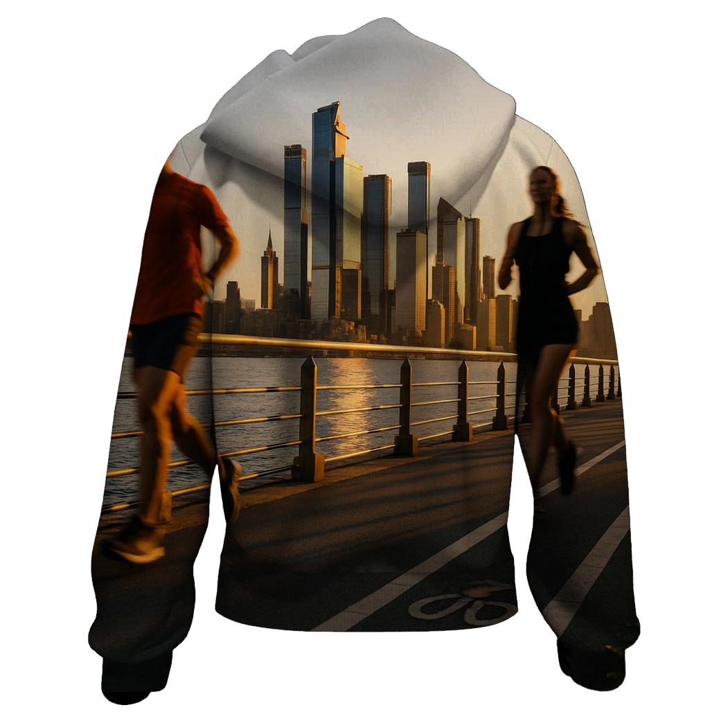 Hudson River Joggers At Golden Hour heavyweight hoodies