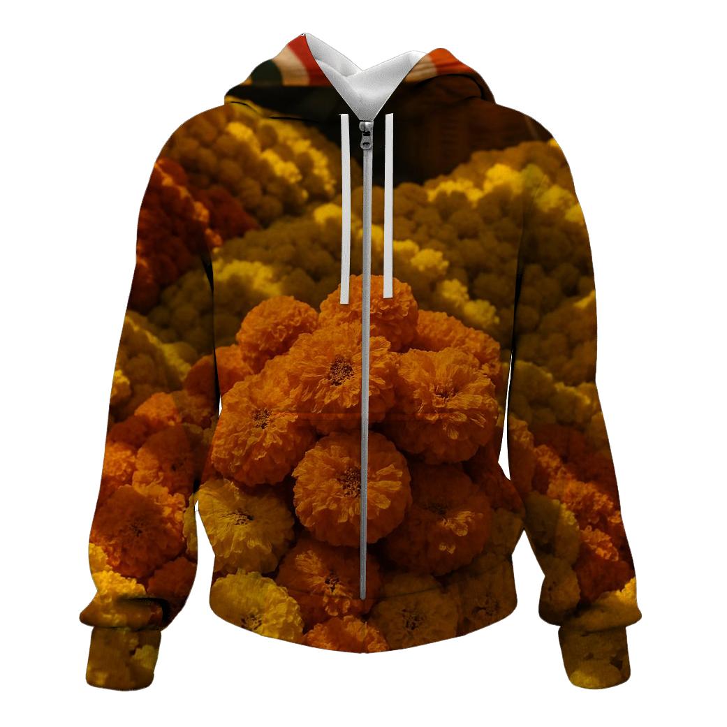 Street Market Marigolds For Festival Garlands hoodie trends