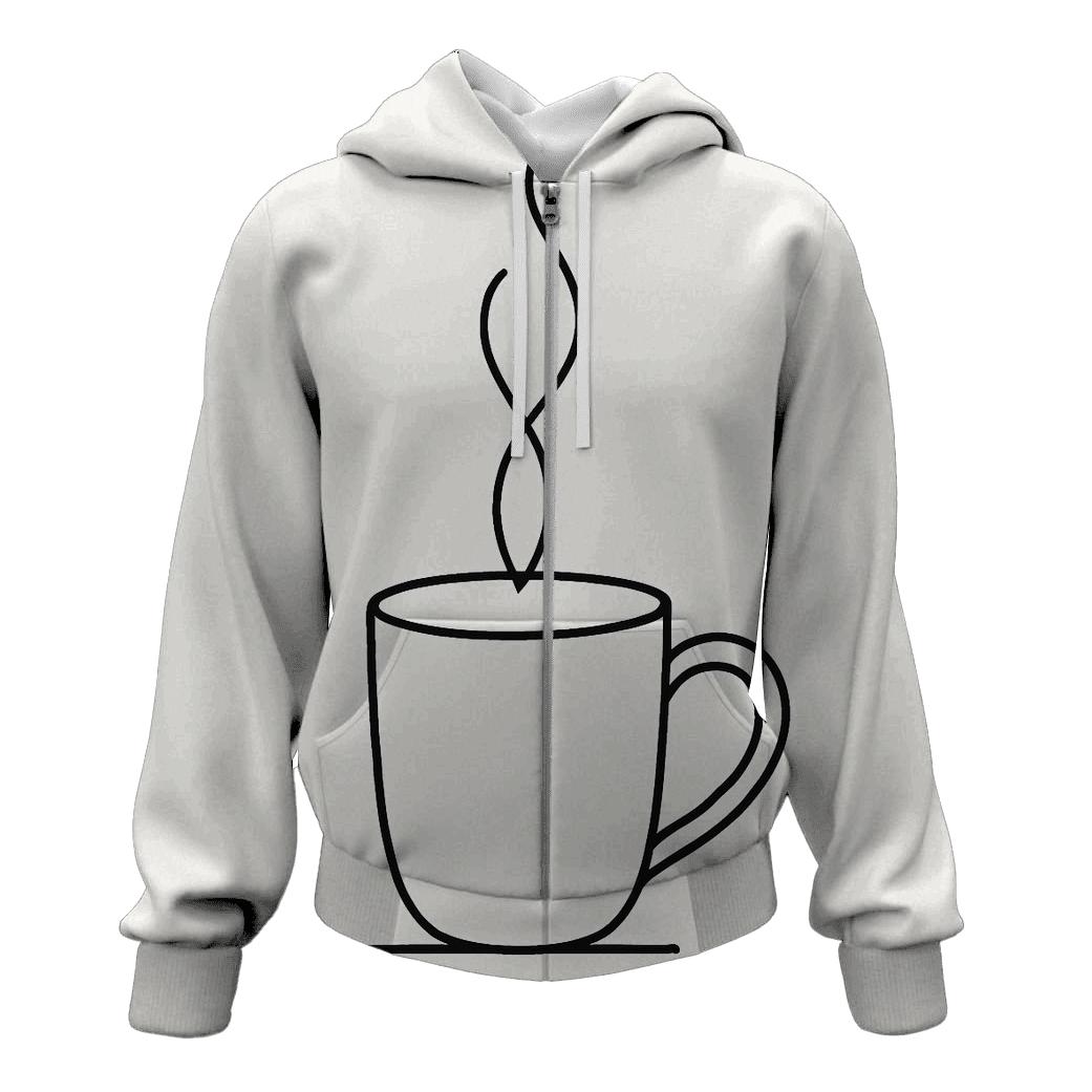 Minimal Steam Linework pullover hoodies