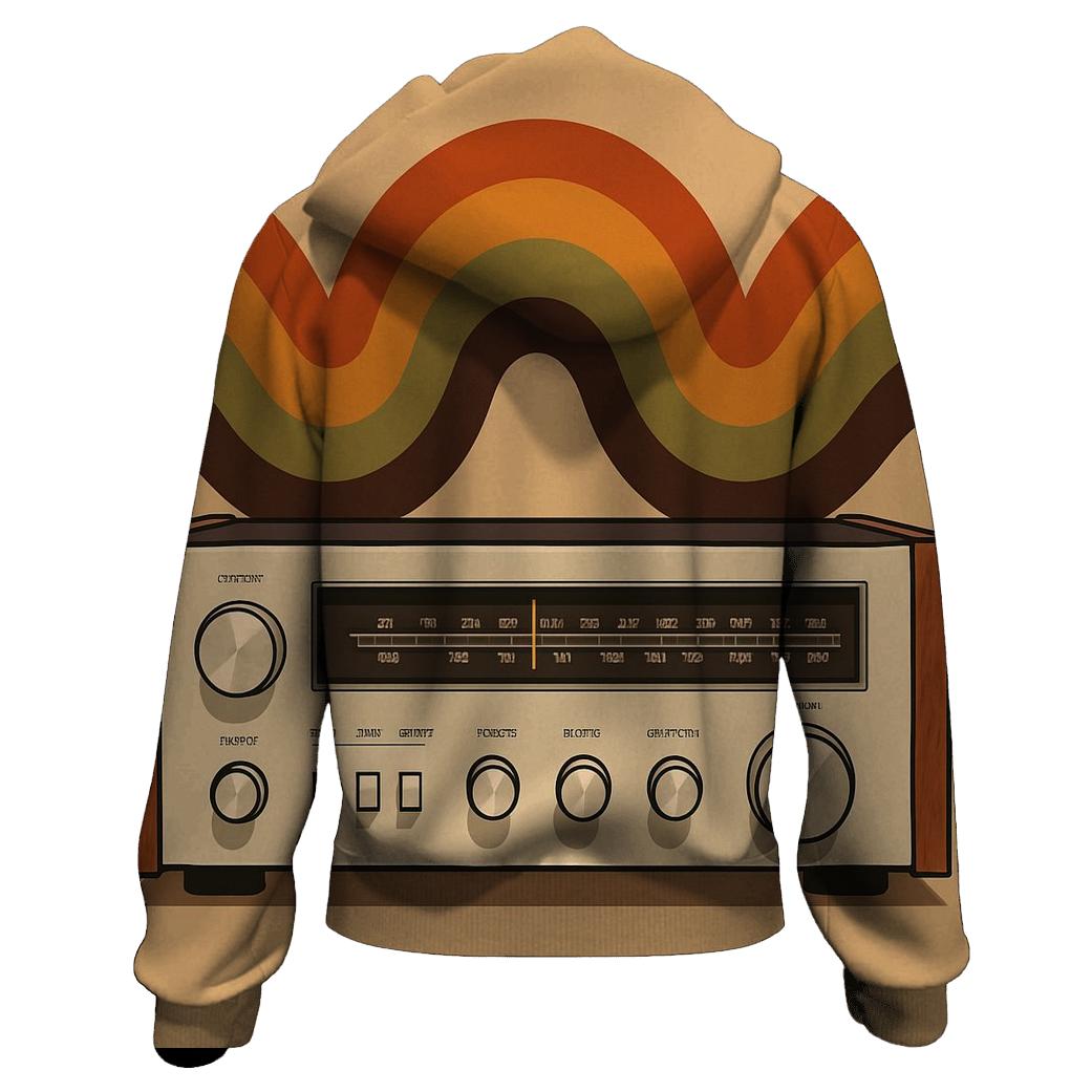 Retro Stereo Soundwaves premium hoodies