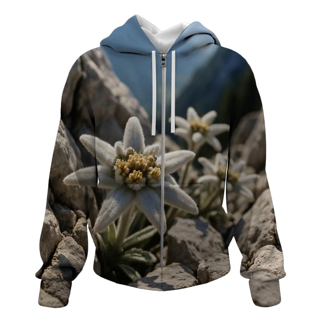Alpine Edelweiss Among Weathered Limestone hoodies fashion