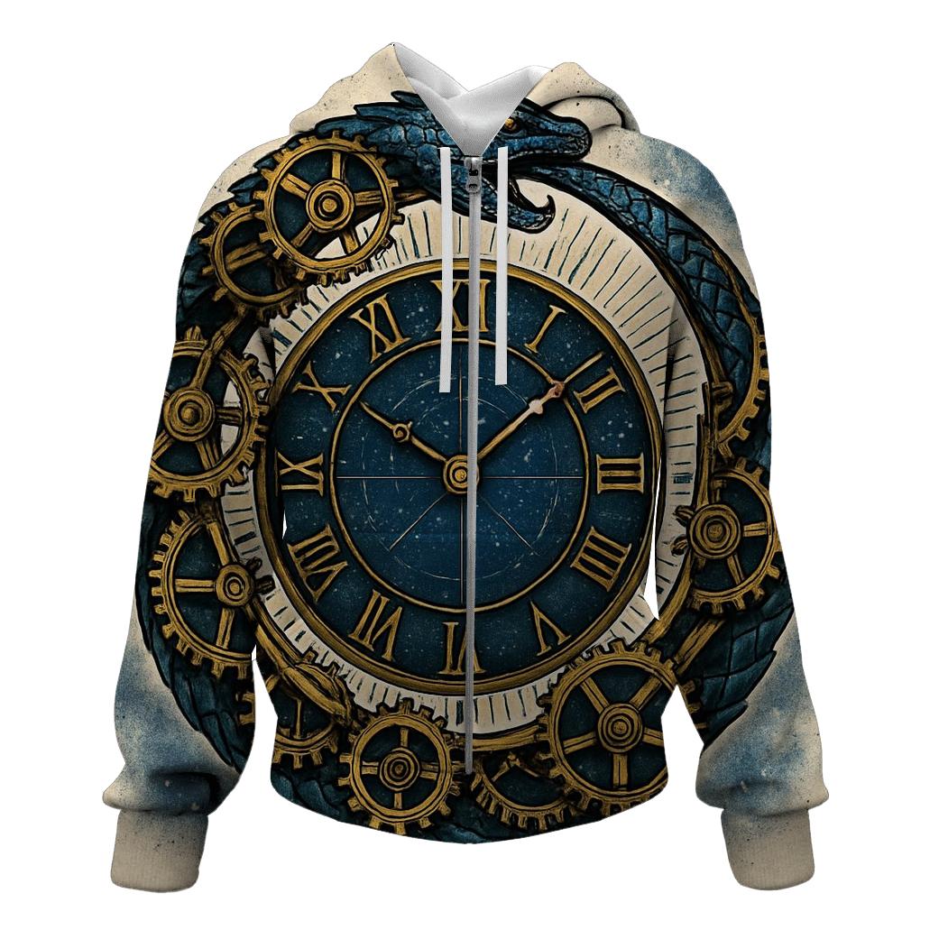Celestial Clockwork Ouroboros heavyweight hoodies